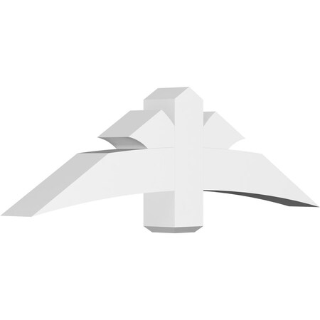 Ekena Millwork Davenport Architectural Grade PVC Gable Bracket, 60"W x 17 1/2"H x 6"D x 6"F, 7/12 Pitch GBP060X18X0606DAV00